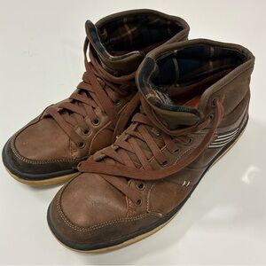 Skechers Brown leather Men’s high-top shoes size 9